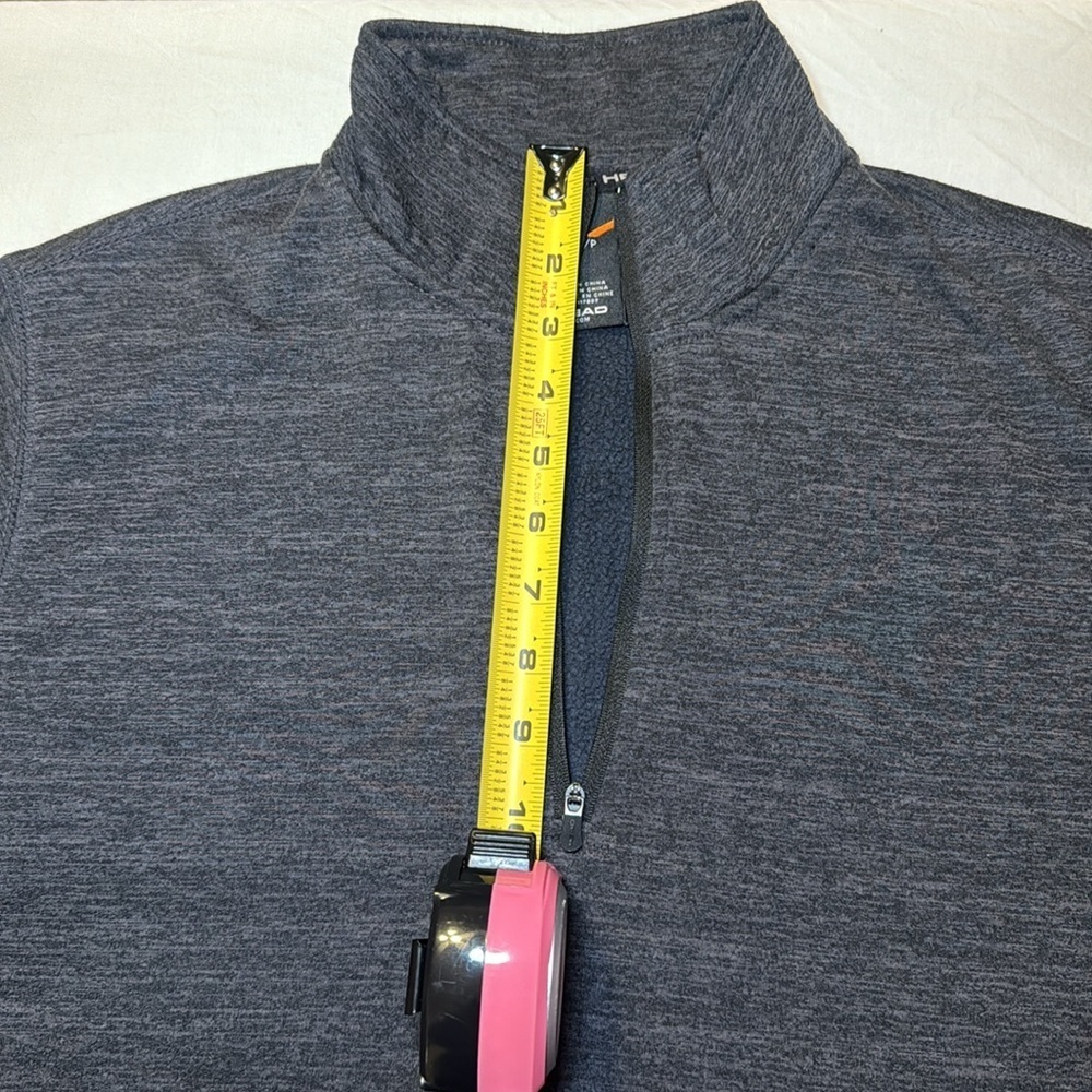 HEAD Men's Quarter Zip Performance Pullover Jacket Black Heather Size Small NWOT - Picture 7 of 10